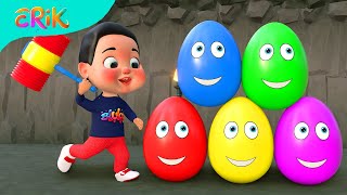 Blu Explores Colorful Surprise Eggs | Yes Yes Playground Song | BluLoo Nursery Rhymes & Kids Songs