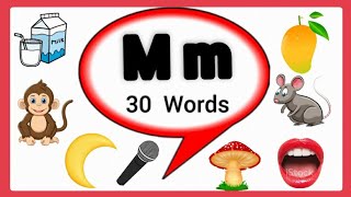 Letter M words for kids /M letter words/Words start with letter M/M words/M for words