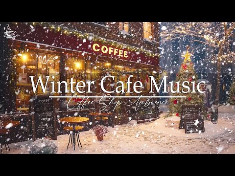 Light Jazz Instrumental❄️Cozy Winter Ambience with Snowfall for Cafe☕Hara Son