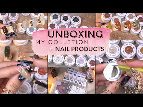 UNBOXING MY COLLECTION OF NAIL ART PRODUCTS… and Swatching Gel Polish Colors - Part 1