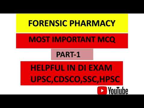 Forensic pharmacy Most Important Questions DI exams