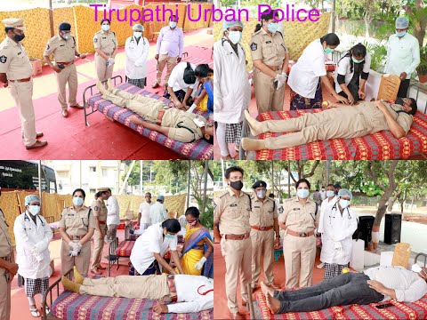 Blood Donation Camp as Part of Police Martyrs Memorial Conducted by Tirupati Urban Police