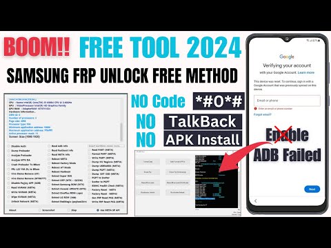 Samsung FRP Bypass Very Easy Method 2024 | Enable ADB File Fix, No Code *#0*# New Free Trick