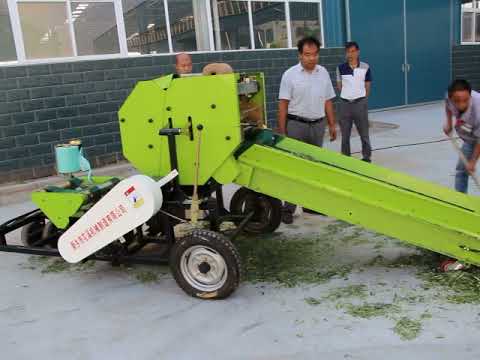 Test of small household corn stalk silage baler