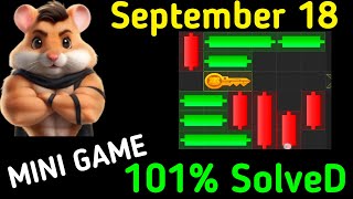 18 September Mini Game Hamster Kombat Today || Mini Game Puzzle EASY Solution | Take key 🔑