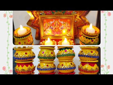 కుల్ఫీ కుండలు diy#diwalidecor#dhasara #diy#artsandcrafts  #viral#Sridevithoughts