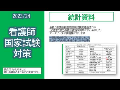 [修正版] 2024看護師国家試験対策・統計資料