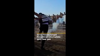 Israeli forces target Palestinian journalists with tear gas | AJ #shorts