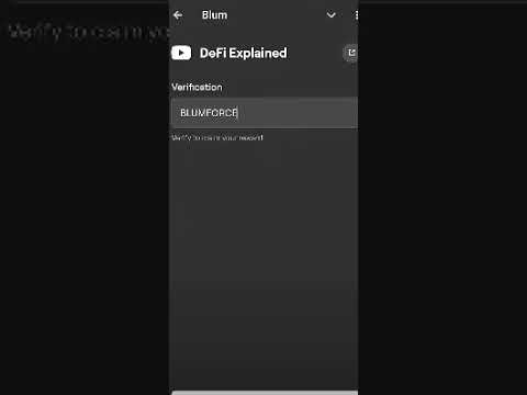 DeFi Explained Blum Code | Blum Code DeFi Explained| Blum Youtube Video Code