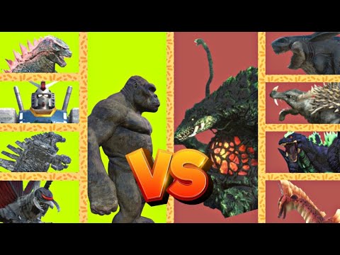 1vs1 King Kong x Godzilla vs Kaiju Monster for rescue Black Monkey in ARBS