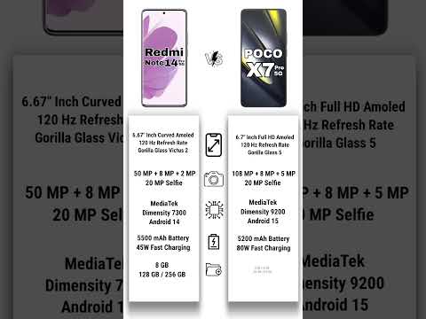 Redmi Note 14 Pro 5G vs Poco X7 Pro 5G Specification Comparison #redmiindia #redminote14pro