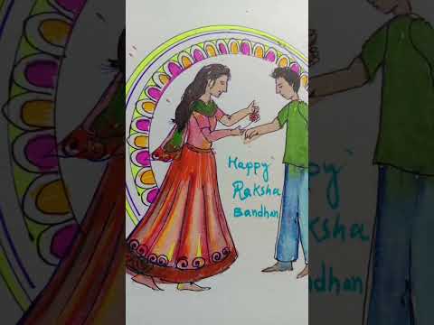 happy raksha Bandhan drawing//brother and sister drawing #rakshabandhan