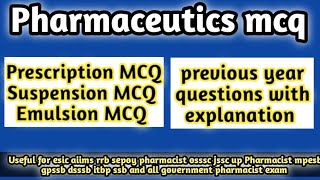 pharmaceuticsmcq#railwaypharmacistexam2024#ossscpharmacistexam2024#jssc#hssc#dsssb