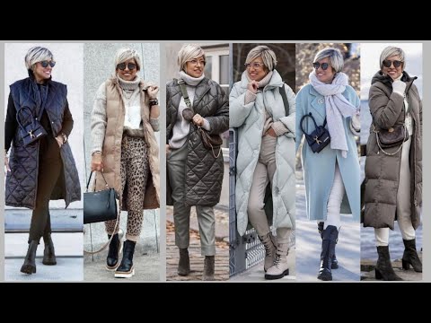 Timeless winter ❄️||Fashion for natural older women over 50 🎀||Mature women Fashion 🎀❄️👗