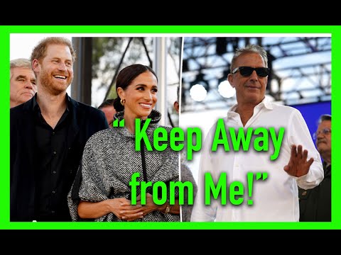 COULDN'T GET AWAY FAST ENOUGH! - DID KEVIN COSTER HIDE FROM MEGHAN & HARRY? NO MICS FOR MEGHAN.