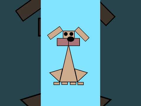 Let’s Use Shapes to Draw a Dog | Easy Drawing for Kid #kidsdrawingstepbystep