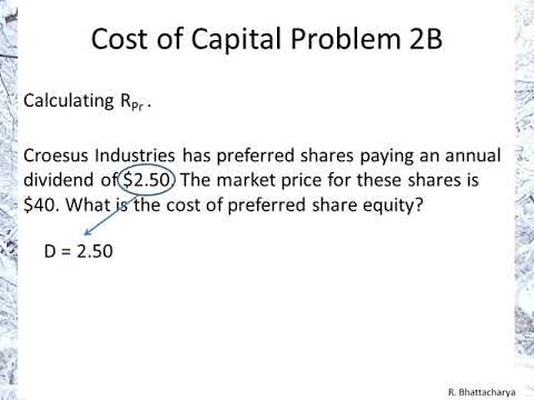 Cost of Capital Problem 2B