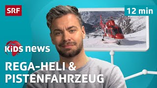 SRF Kids News: Mit dem Rega-Helikopter von der Skipiste ins Spital | Kindervideos