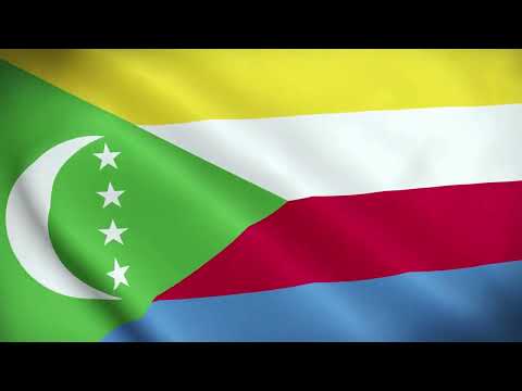 [10 Hours] Comoros Flag Waving - Video & Audio - Waving Flags