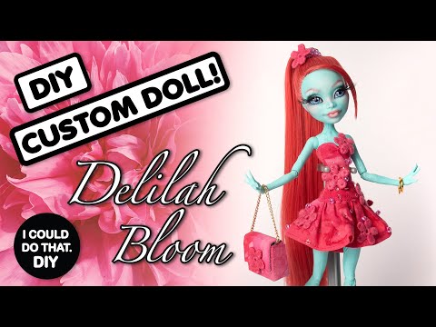 MONSTER HIGH REPAINT! DIY CUSTOM DOLL - DELILAH BLOOM - CUSTOM HONEY SWAMP