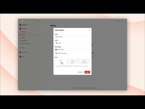 Tutorial: Create a Todoist project