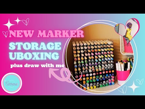 Marker Storage Unboxing| Desk Clean Up| Draw with Me