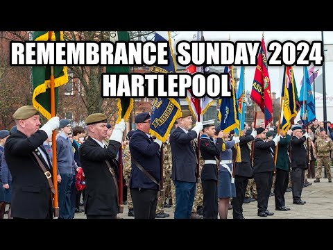 Remembrance Sunday 2024 Parade & Service at Hartlepool in Full