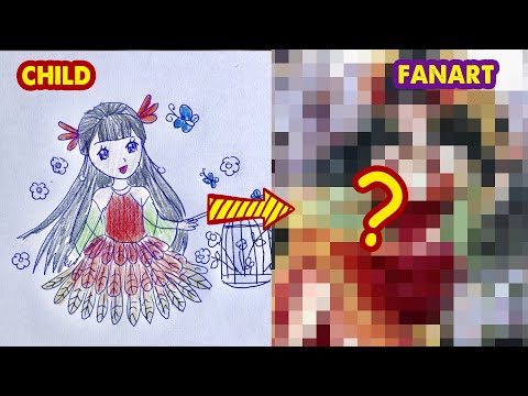 Drawing Eagle Goddess from CUTE to GORGEOUS | Huta Chan Studio