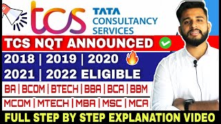 🔴TCS NQT ANNOUNCED | TCS NQT 2022 | TCS NQT FOR EVERYONE #tcsnqt2022