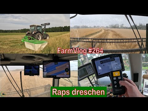 Farmvlog #264: Raps ernten | neues Mähwerk | Fernbedienung für FJD Dynamic Lenksystem