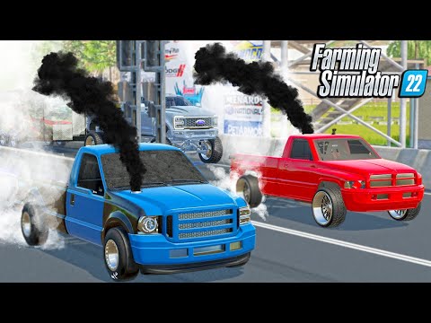 DRAG RACING 2000HP TRUCKS?! (Ford vs Dodge)