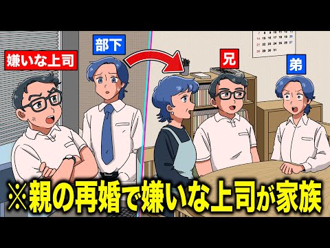 親の再婚で嫌いな上司が家族になって絶望【アニメ】【コント】