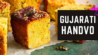 Perfect Handvo Recipe (Gujarati Lentil Cake) - NO MIX REQUIRED! | Indian Recipe