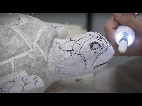 Carving a 🐢 out of Epoxy & Wood