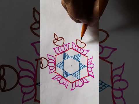 chinna chinna kolam.  Rangoli Prepare #shorts kolam #easy rangoli #rangoli# karthikai special