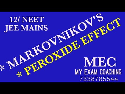 MARKOVNIKOV'S RULE / ANTI - MARKOVNIKOV'S RULE / ORGANIC CHEMISTRY