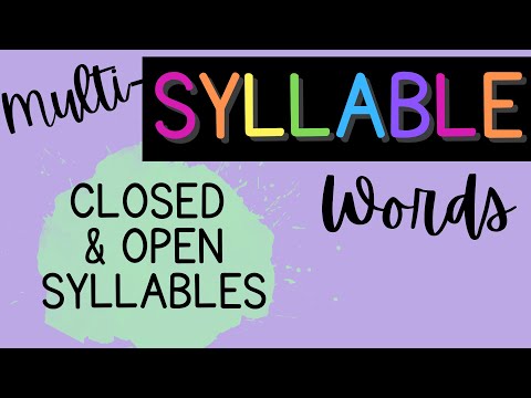 Reading Multi-Syllable Words {Open & Closed Syllables}