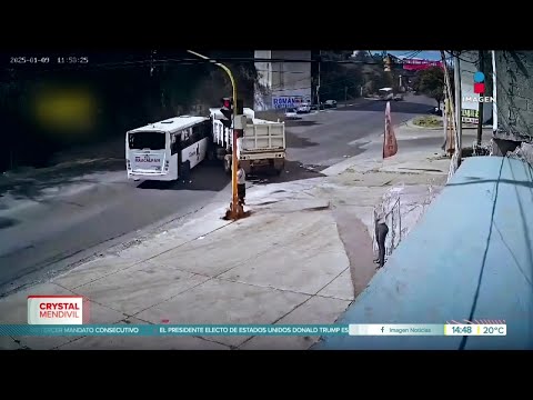 Chofer provoca accidente en Atizapán | Noticias con Crystal Mendivil