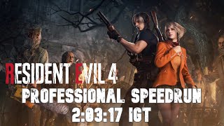 Qttsix｜Resident Evil 4 Remake Professional Speedrun in 2:03:17 IGT