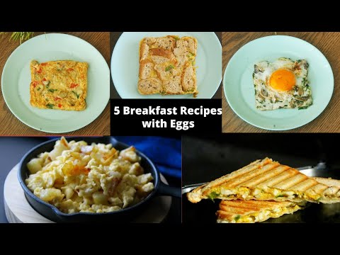 5 Breakfast recipes with  Eggs //  Egg Recipes // Asheescookbook