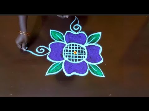 4*4 dots Dipawali special Rangoli🌺thipkiyanchi rangoli🌺muggulu🌺Diwali kolam🌺लक्ष्मीपूजनरंगोली