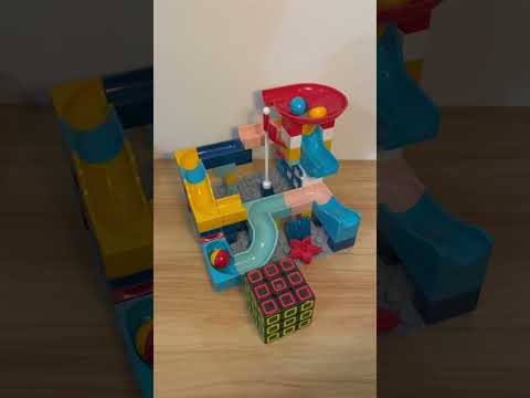 Marble Run ASMR 🔵🔴🟡 5  Satisfying Building Blocks #marblerun #marblerace #asmr