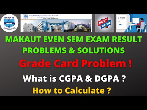 Makaut Even Semester Result Problems & Solutions | YGPA missing in Grade Card  | CGPA | DGPA