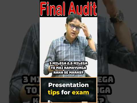 Extra Edge. Presentation tips for exam | Siddharth Agarwal Audit