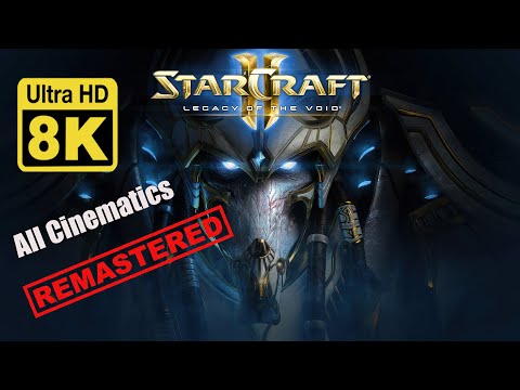 Starcraft 2: Legacy of the Void  ALL IN-GAME CINEMATICS 8K (Remastered with Neural Network AI)