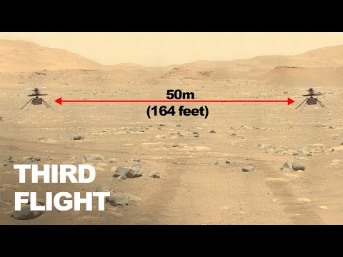 Ingenuity Mars Helicopter Makes A Third Flight - Flies Faster & Farther Horizontally