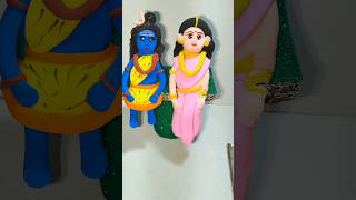 🌷🙏Clay Mahadev ji and Parvati ji idol🌷🙏 how to makeing clay Mahadev Parvati #shorts #Mahadev #craft