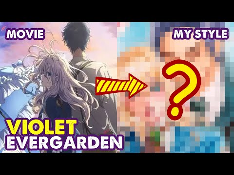 Drawing Violet Evergarden and Gilbert Bougainvillea | From Anime to Semi Style | Huta Chan