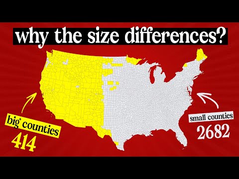 Why are US counties big in the West but small in the East?