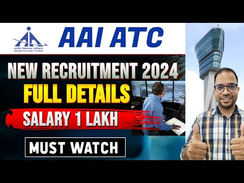 AAI ATC New Recruitment 2024-25 🔥 Salary 1 Lakh 🔥 Full Details #AAI #ATC #aaiatc